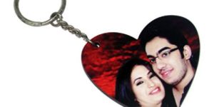 Wooden Heart Keychain