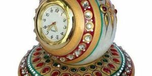 Painted Marble Table Clock