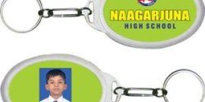 Plastic Oval Keychain