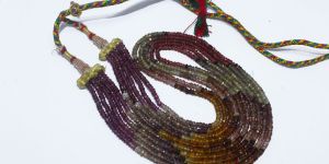 Tundra Sapphire Beaded Gemstone Necklace