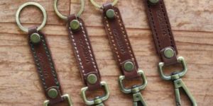 Designer Leather Keychain