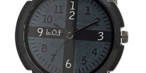 Black Round Dial Men Multi Function Analog Watch