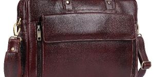 Finish Genuine Leather Brown Laptop Messenger Bag
