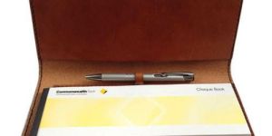 Leather Cheque Book Holder