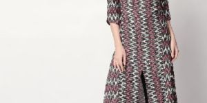 Multi Colour Hand Block Print Rayon Fabric