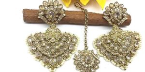 Fancy Earrings with Maang Tikka