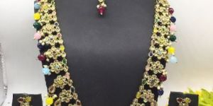 Polki Long Necklace Set