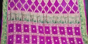 Banarasi Minakari Border Bandhani Saree