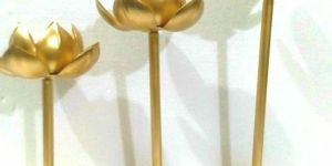 Iron Lotus Design Candle Stand