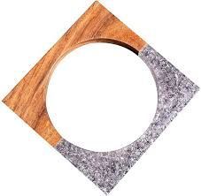 SQUAR SHAPE WOOD AND RESIN HANDMADE BANGLES MADE BY GIFT MART