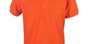 Men Orange Polo T Shirt