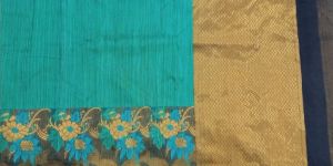 Green Banarasi Dupion Silk Saree