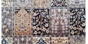 Grey Kashmiri Silk Carpet