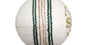 White Leather Cricket Ball