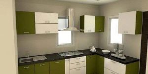 L Shaped Modular Kitchen