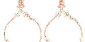 Rose Gold Sprinkling Diamond Dangle Earring