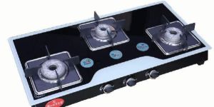 CARVES 3 Burner NOVA Digital Glass MS Frame LPG Gas Stove , (ISI Certified)