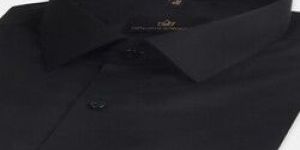 Men Black Color Simple Regular Fit Cotton Shirt