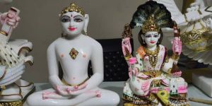 Marble Jain Mahaveer Statue