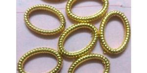 Round Plastic Andaa Ring Metalized Beads