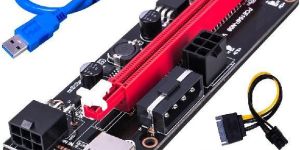 6 Pin Power Port Pcie Gpu Ver Riser Card Extension Adapter