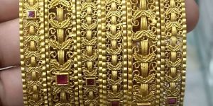 Imitation Pearl Antique Bangles