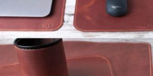 TREST RED OFFICE LEATHER ACCESSORIES