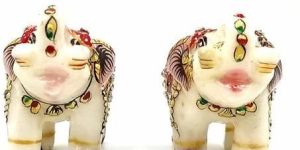 Marble Elephant Statue