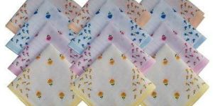Ladies Manjari Flower Print Handkerchief