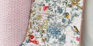 Floral Multicolor Double Quilted Comforter Bed Cover