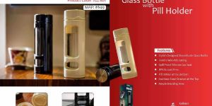 Fuzo Blend Glass Bottle with Pill Holder