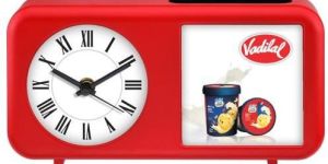 Table Clock Cum Pen Stand