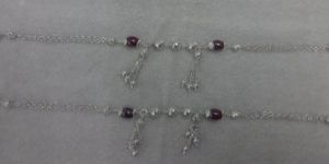 Silver Fancy Latkan Anklets