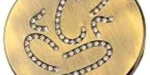 Brass 3D Crystal Ganpati Round