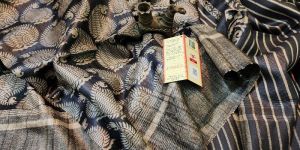 Digital Printed Tussar Ghicha Handloom Sarees