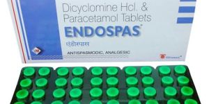 ENDOSPAS Dicylomine Hydrochloride, Paracetamol Tablets
