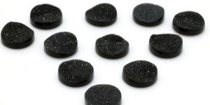 Black Druzy Cabochon