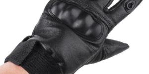 BIKING LEATHER GLOVES WITH KNUCKLE