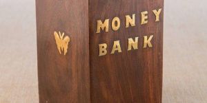 Rectangular Shaped Wooden Money Bank Box