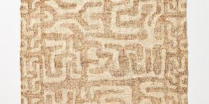 Natural and Bleach Jute, Cotton Tana Hand Woven Dhurrie