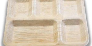 Areca Leaf 5 Partition Plate