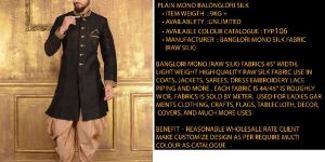 Mono Banglore Silk Fabric