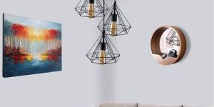 Iron Wire Ceiling Lamp