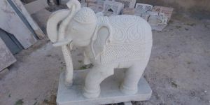 Marble Elephant Statue