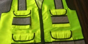 Cotton Polyester Safety Jacket with Zipper