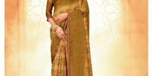 Chiffon Printed Multicolor Saree