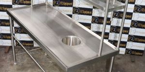 Dish Landing Table with Garbage Chute