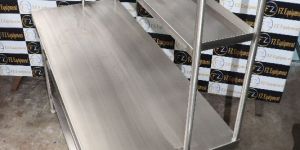 Stainless Steel Work Table with Undershelf and Overhead Shelf