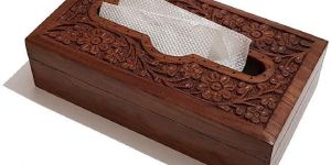 Wooden Carving Tissue Box