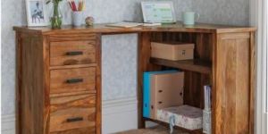 Wooden Study Table with Storage